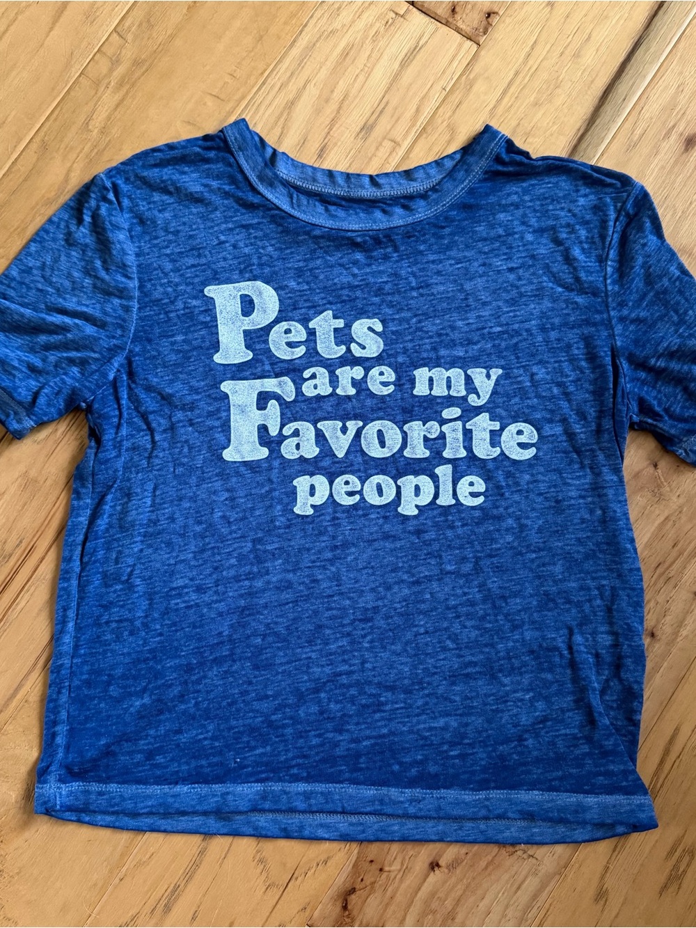 Fifth Sun Blue Crew Neck Graphic Tee Pets are my Favorite people size small